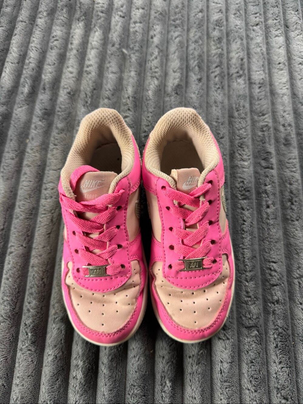 Nike Girls Air Force 1 Barbie Edition Pink Sneakers Size 12
